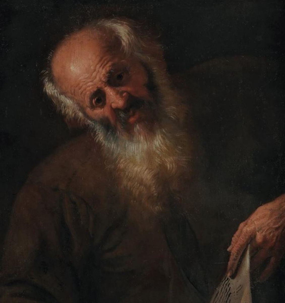  Ecole Napolitaine du XVIIe siècle « Portrait de Philosophe »-photo-2
