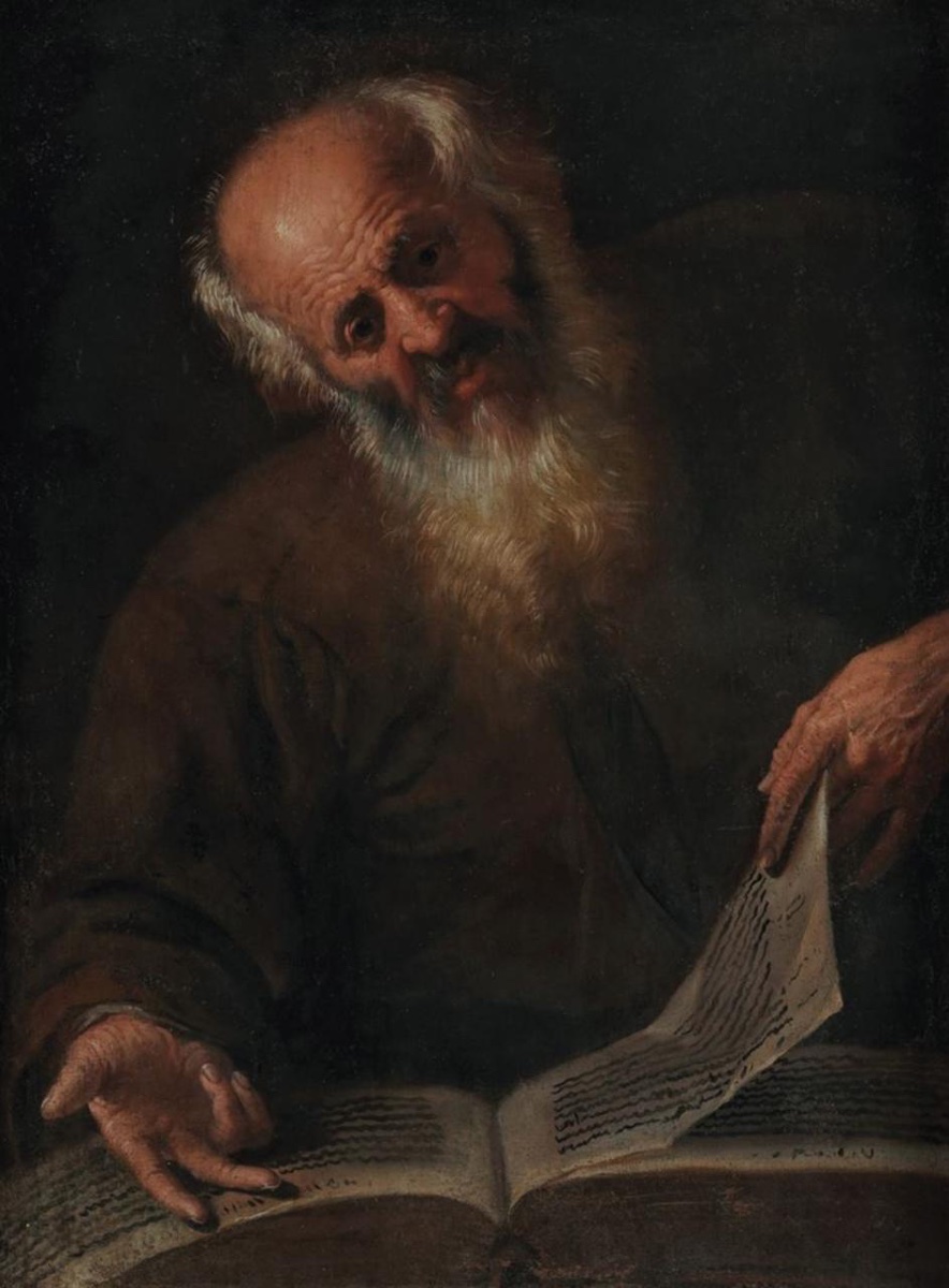 Ecole Napolitaine du XVIIe siècle « Portrait de Philosophe »-photo-1