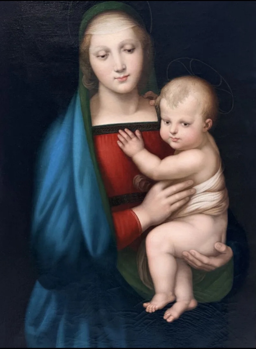 École italienne, fin du XVIIIe siècle, d'après Raphaël Sanzio, dit Raphaël. La Vierge -photo-2