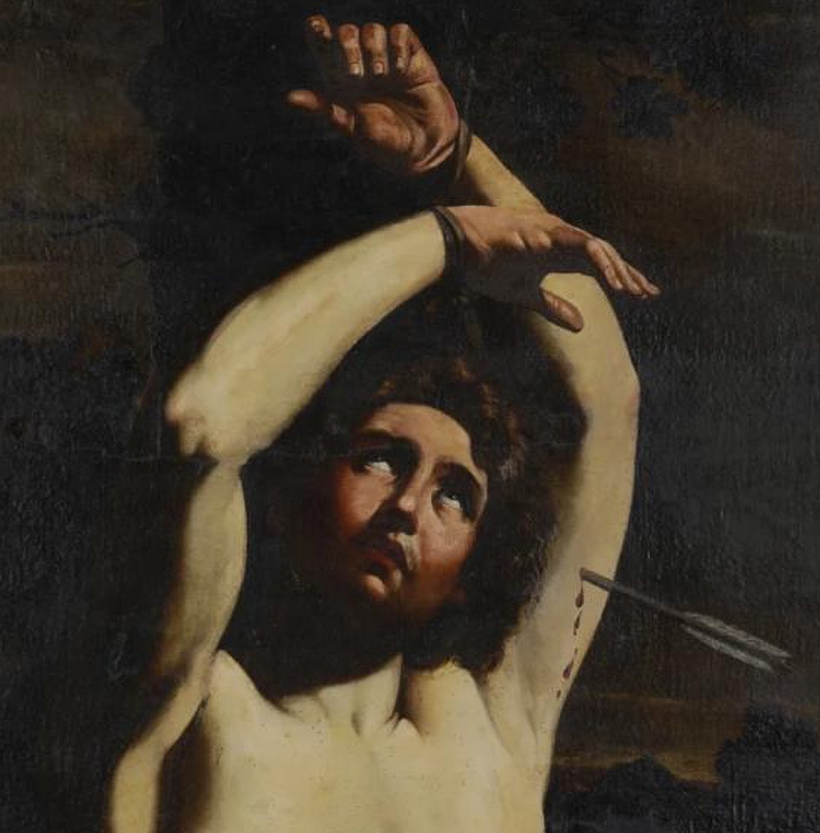 Cercle de Guido Reni, « Saint Sébastien », XVIIe siècle-photo-2