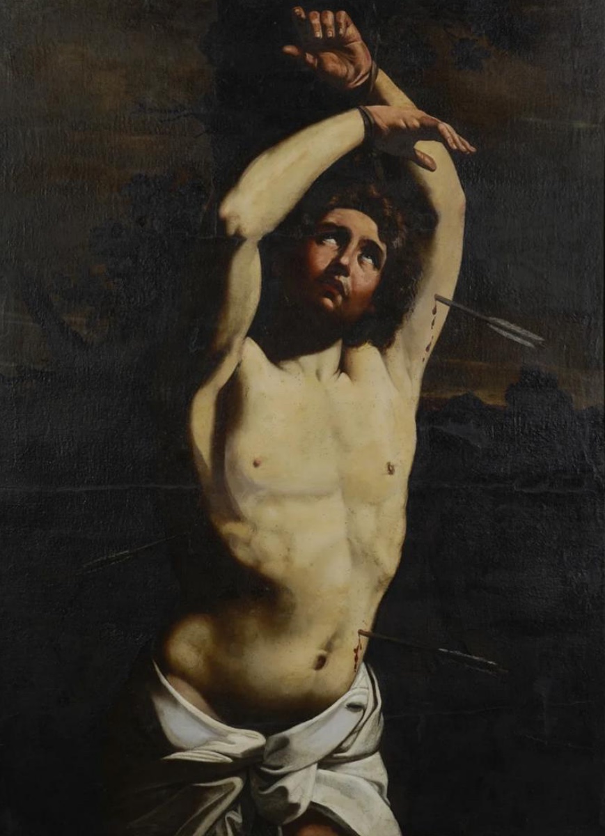 Cercle de Guido Reni, « Saint Sébastien », XVIIe siècle-photo-1