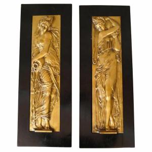 "les Nymphes De La Fontaine" Bronze Art Déco Début XXème