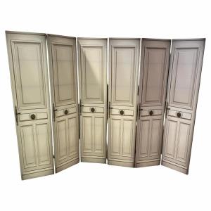 (2) Magnificent 20th Century French Painted Screen