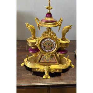 19th Century French Empire Table Clock By émile Gallé Or Claude Galle