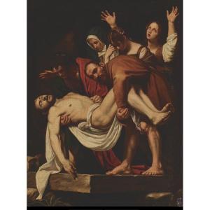 Excellente école italienne du XVIIe siècle. D'après Michel-Ange Merisi, dit Le Caravage