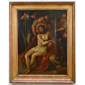 Italian Panel, Circle Of Jacopo Palma The Younger, Late 16th Century, "ecce Homo"