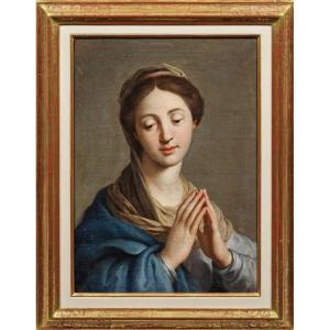 Cercle de Carlo Maratta (actif au XVIIe siècle)  « Marie Immaculée en Prière »