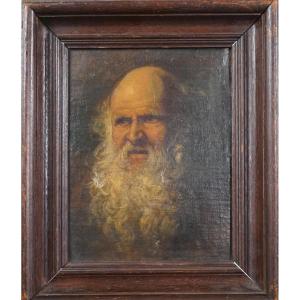 Flemish School, Late 18th Century. School Of Peter Paul Rubens. “portrait Of A Bearded Man” 