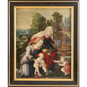 Peinture sur Panneau de l'école Flamande, fin du XVIe siècle