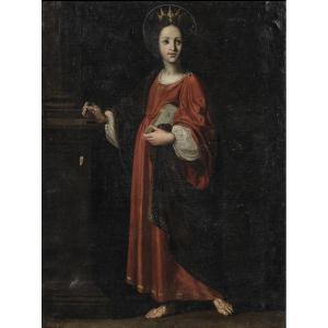 17th-century Florentine School, “saint Catherine Of Alexandria”