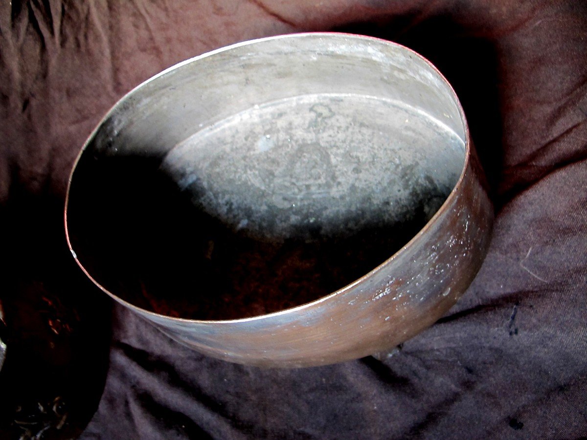 Daubière Braising Pot Copper Bronze Fleurs De Lys-photo-3