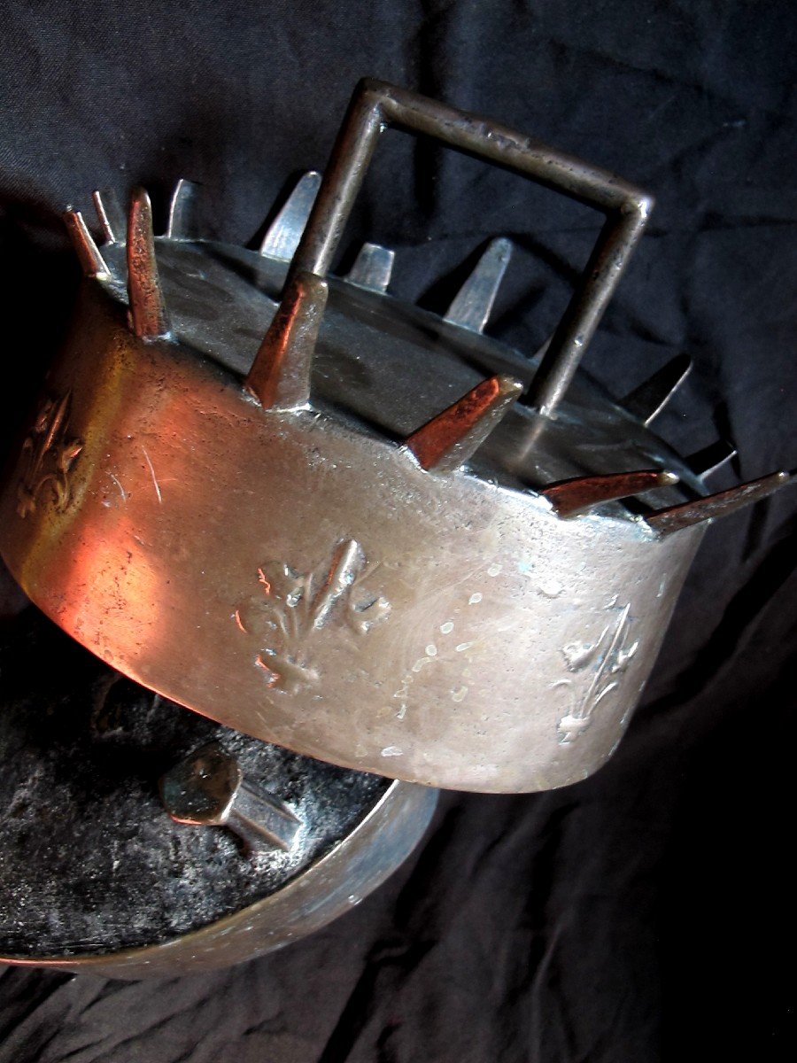 Daubière Braising Pot Copper Bronze Fleurs De Lys-photo-4