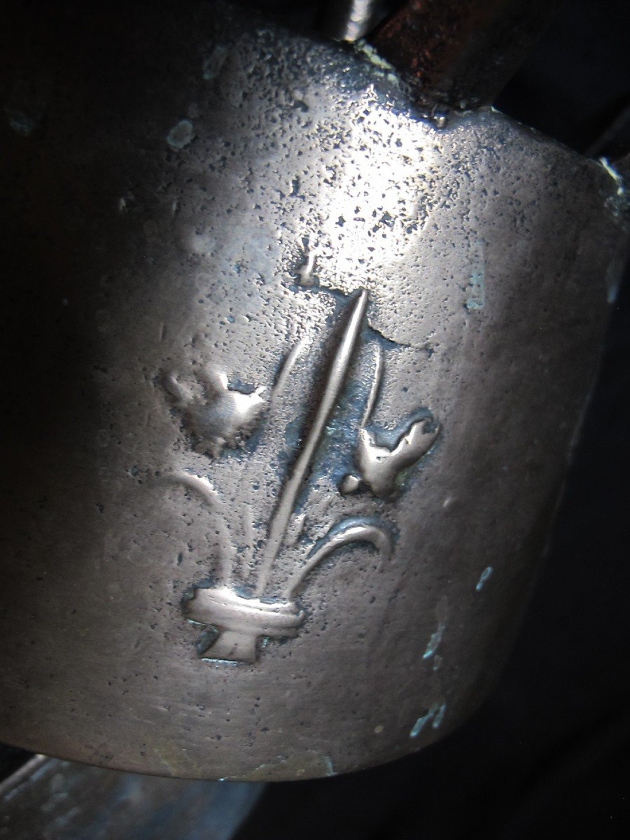 Daubière Braising Pot Copper Bronze Fleurs De Lys-photo-5