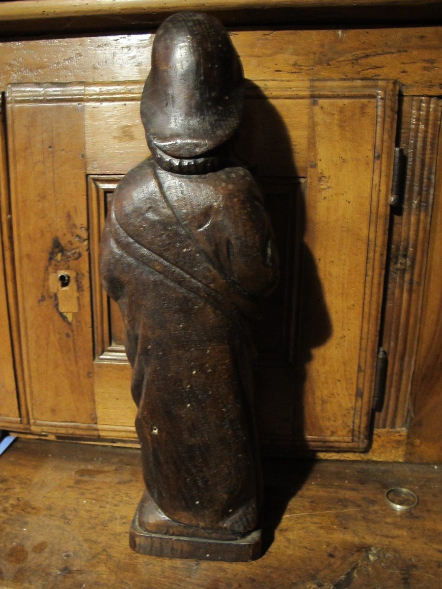 Saint Jacques En Chene Sculpté-photo-3