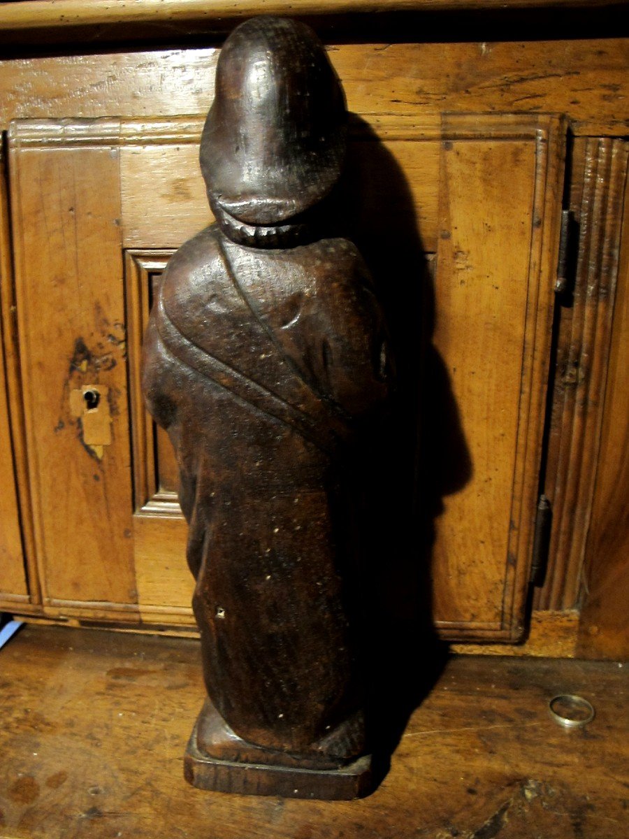 Saint Jacques En Chene Sculpté-photo-4