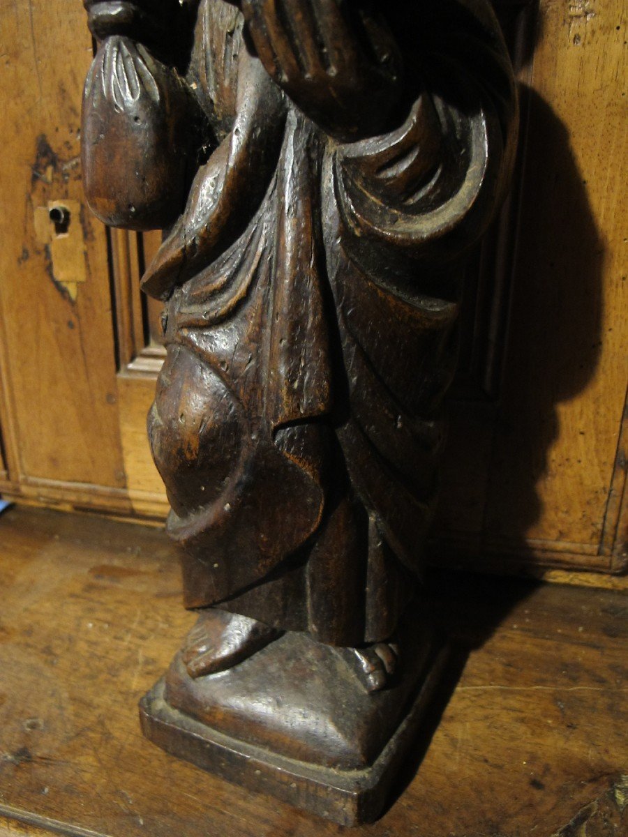 Saint Jacques En Chene Sculpté-photo-6