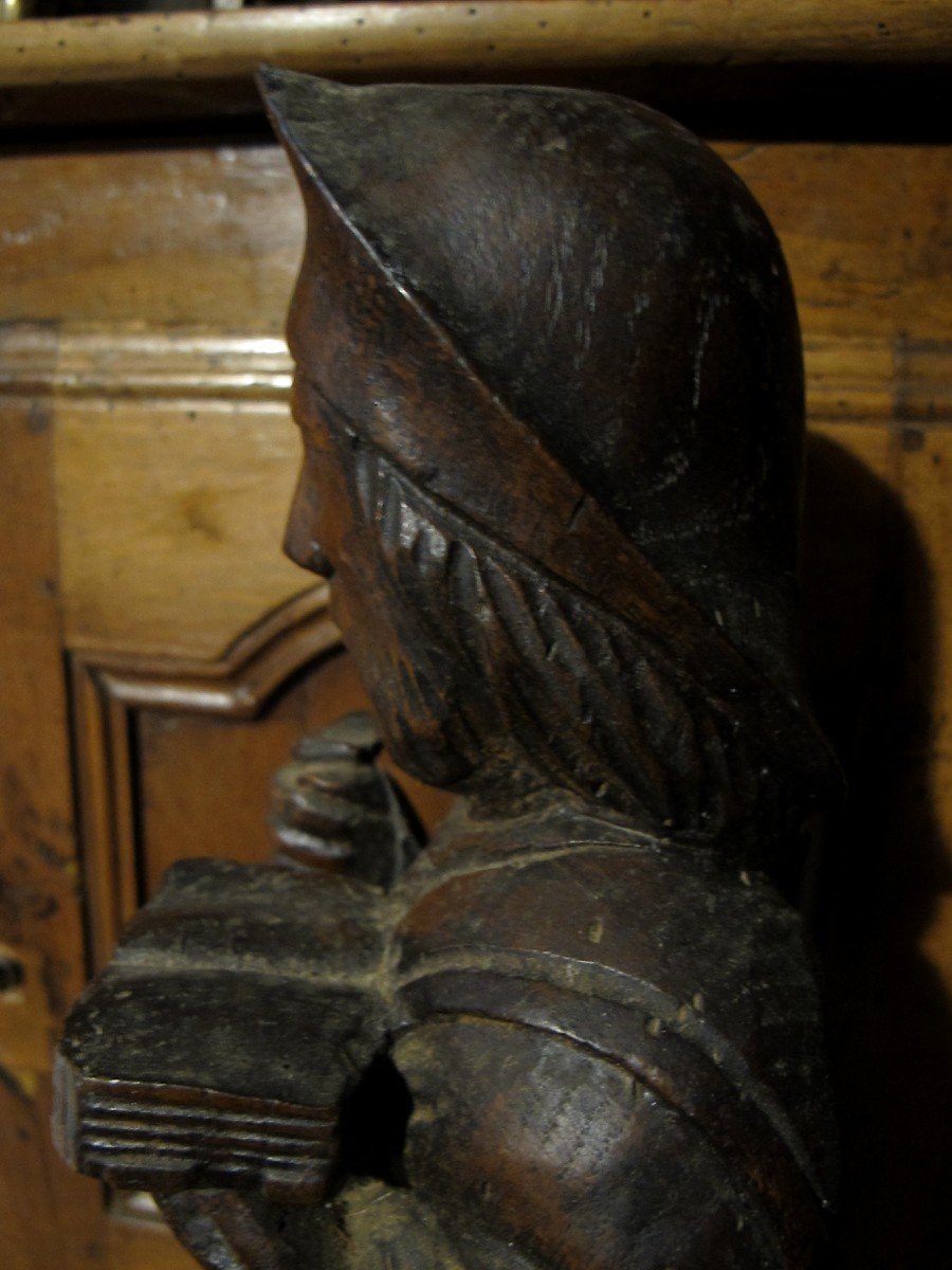 Saint Jacques En Chene Sculpté-photo-7