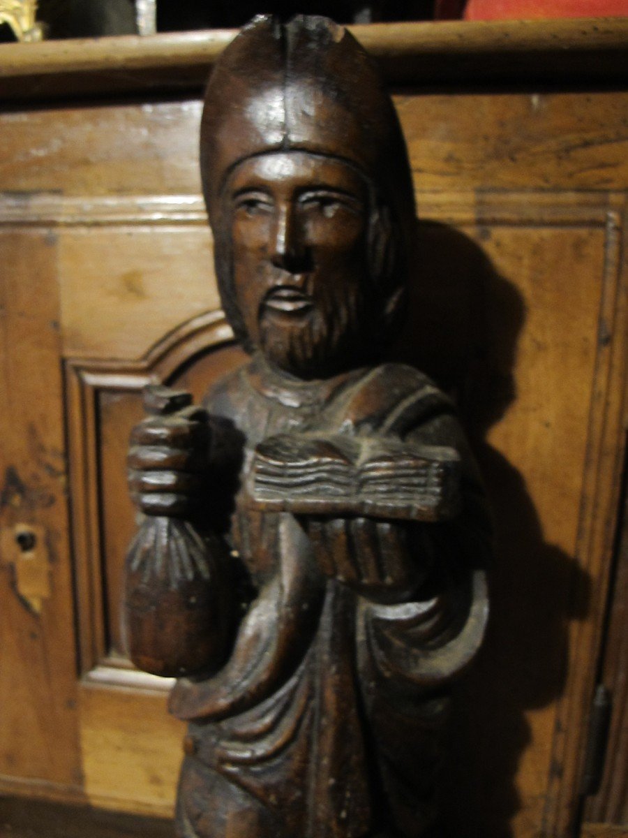 Saint Jacques En Chene Sculpté-photo-8