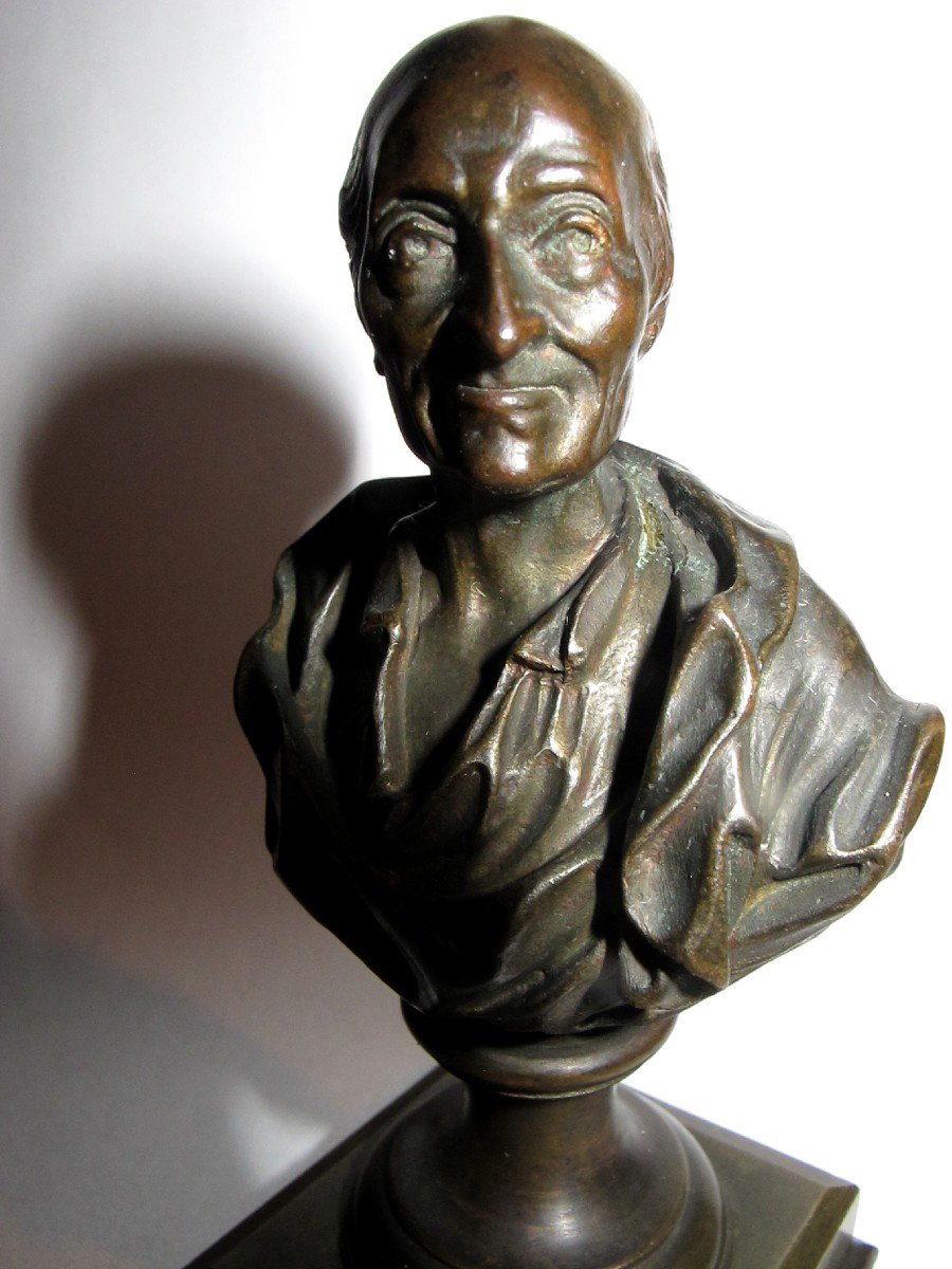 Bust Of Voltaire In Bronze-photo-4