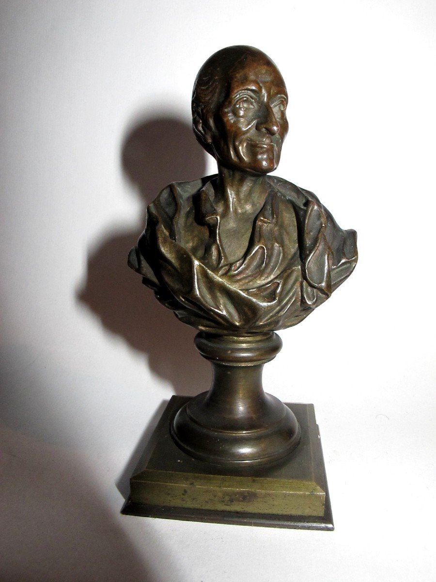 Bust Of Voltaire In Bronze