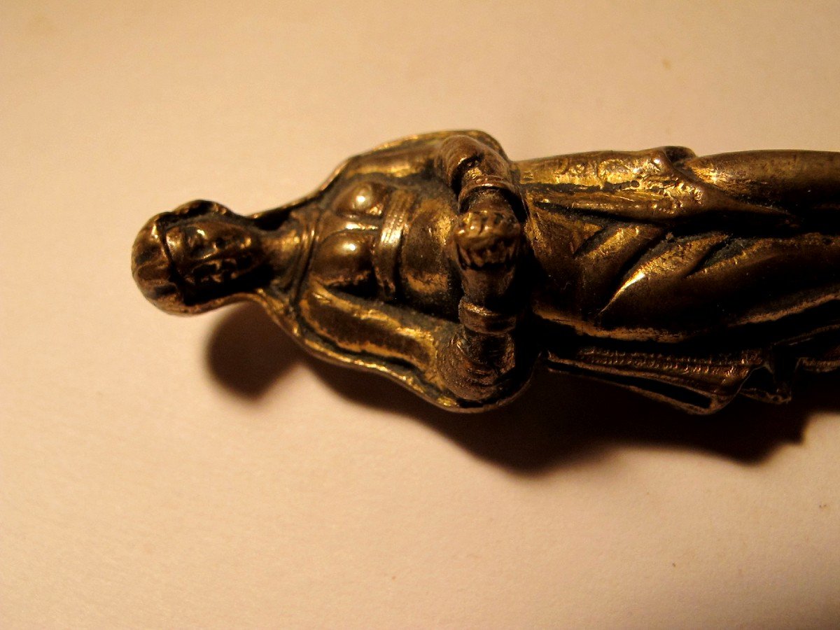 Giuseppe Levis Virgin Bell Socket In Gilt Bronze-photo-1