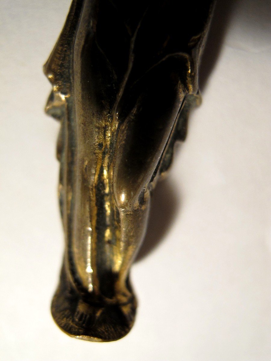 Giuseppe Levis Virgin Bell Socket In Gilt Bronze-photo-4