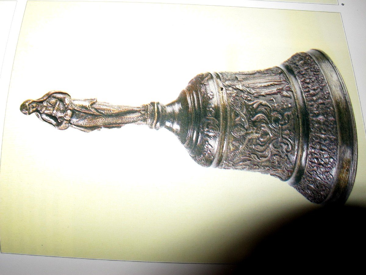 Giuseppe Levis  Prise De Cloche  Vierge En Bronze Doré -photo-8