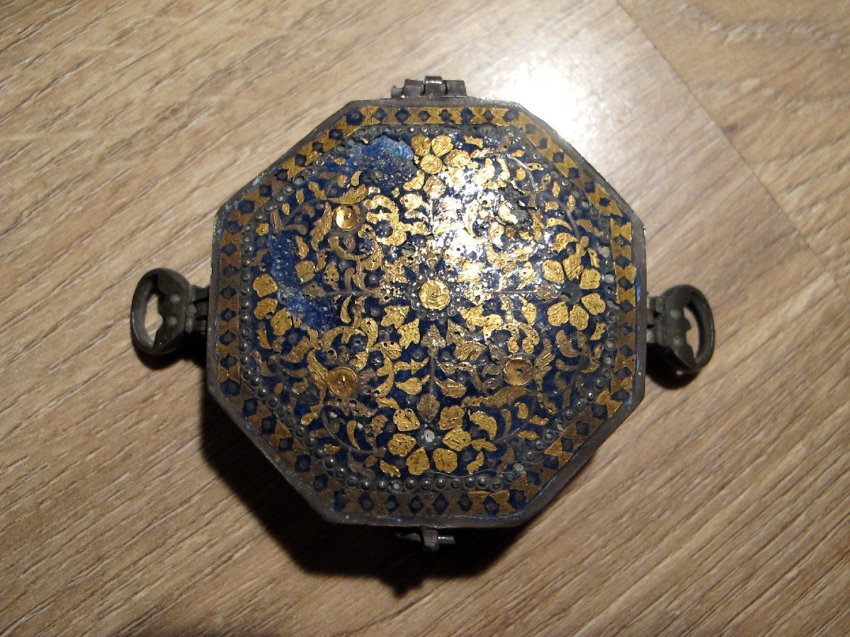 Iran Koran Door XVIII Silver Enamel Gold Kadjar Islamic Art-photo-3