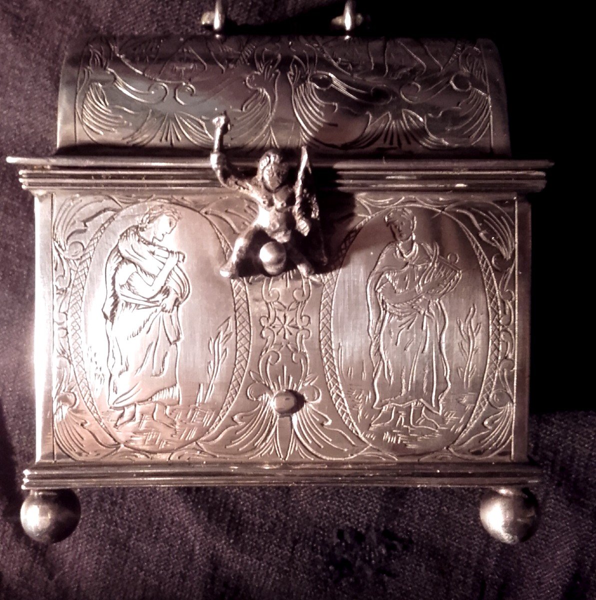 Knottekisje Coffret De Mariage Argent Massif -photo-3