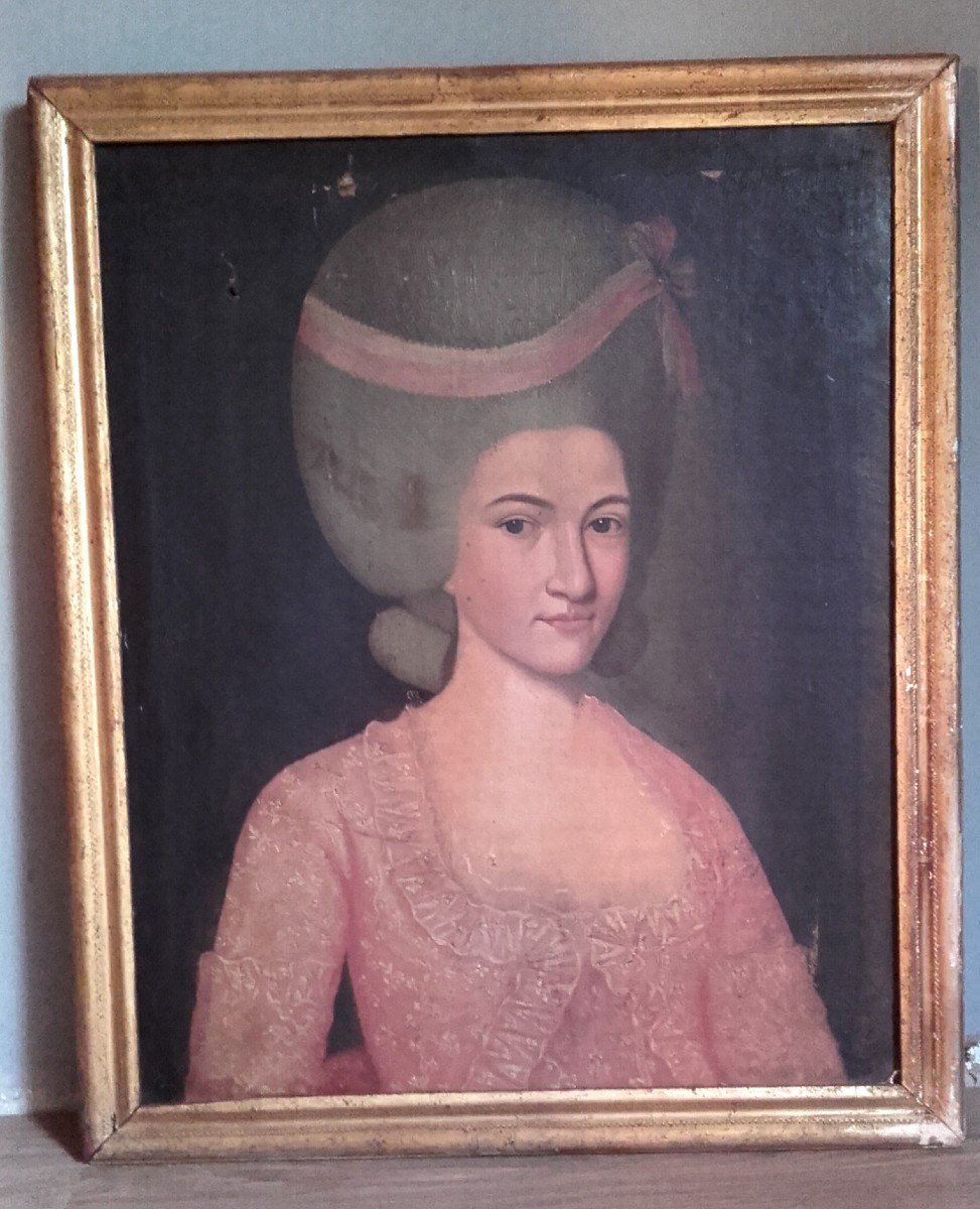 XVIII Paire De Portraits époque Louis XVI-photo-4