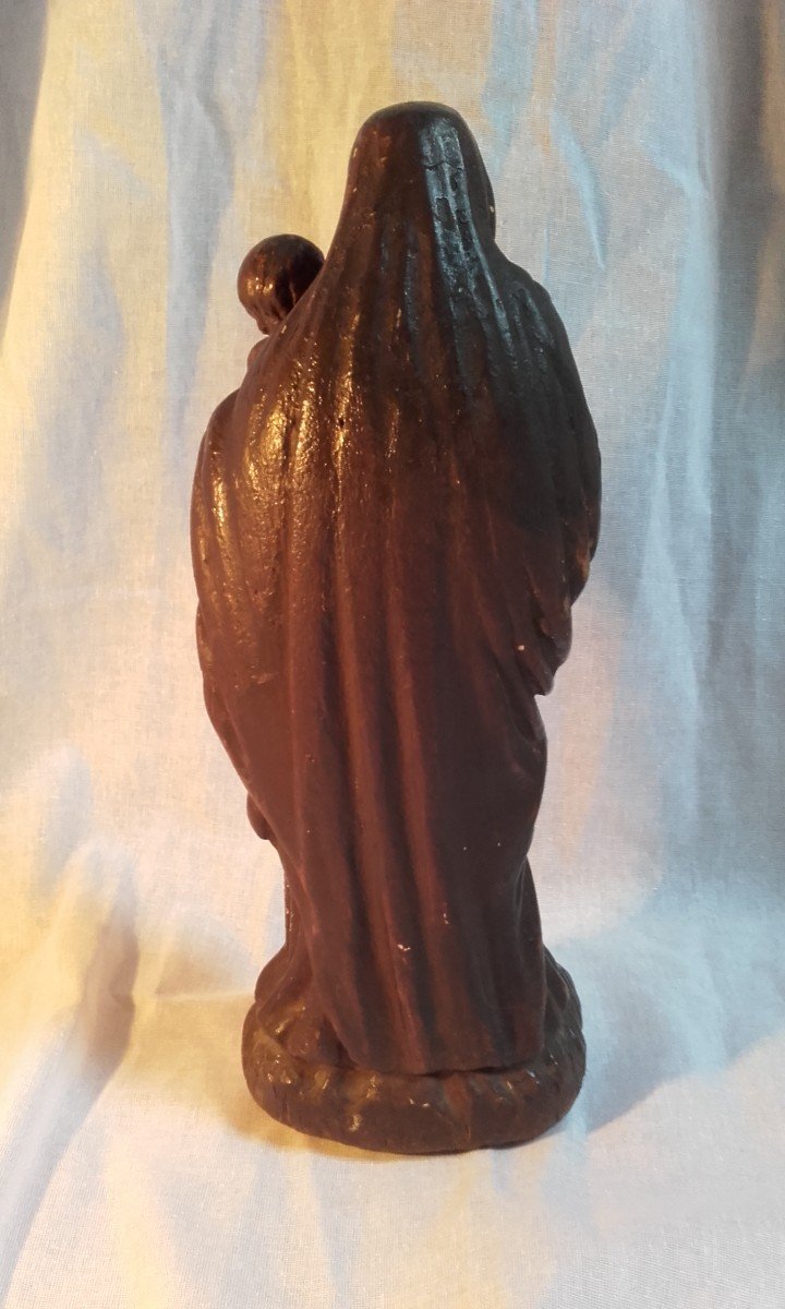 XVII Virgin And Child In Carved Wood-photo-8