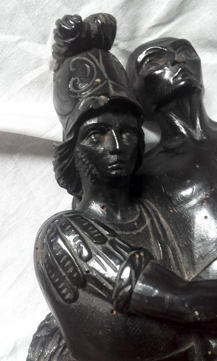 Aeneas Carrying His Father In Carved Wood-photo-6