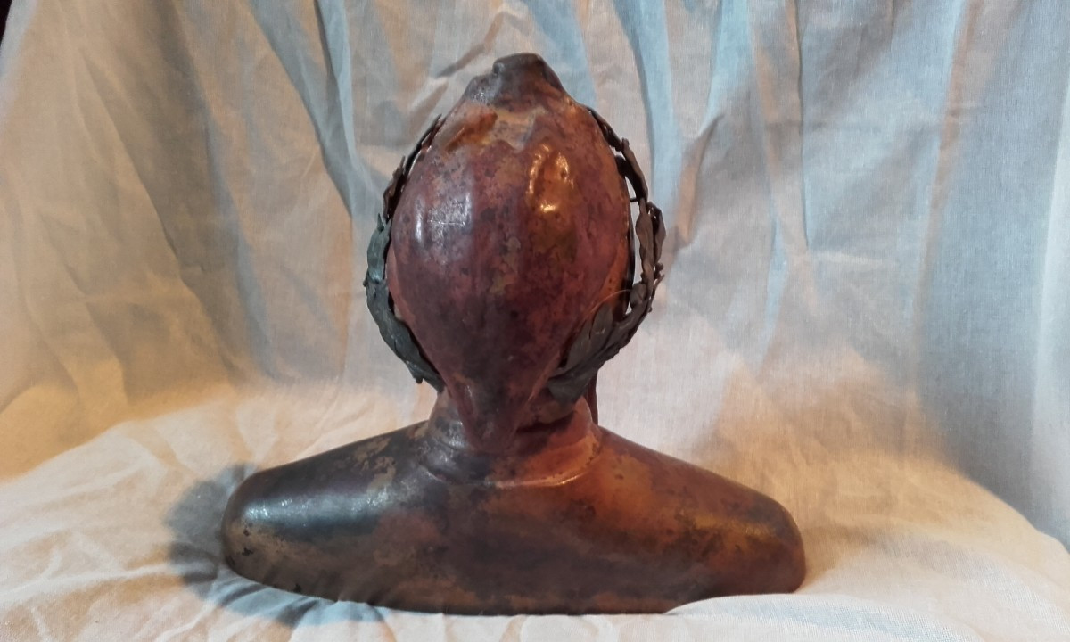 Bronze  Dante Alighieri a la couronne de laurier Grand tour-photo-1