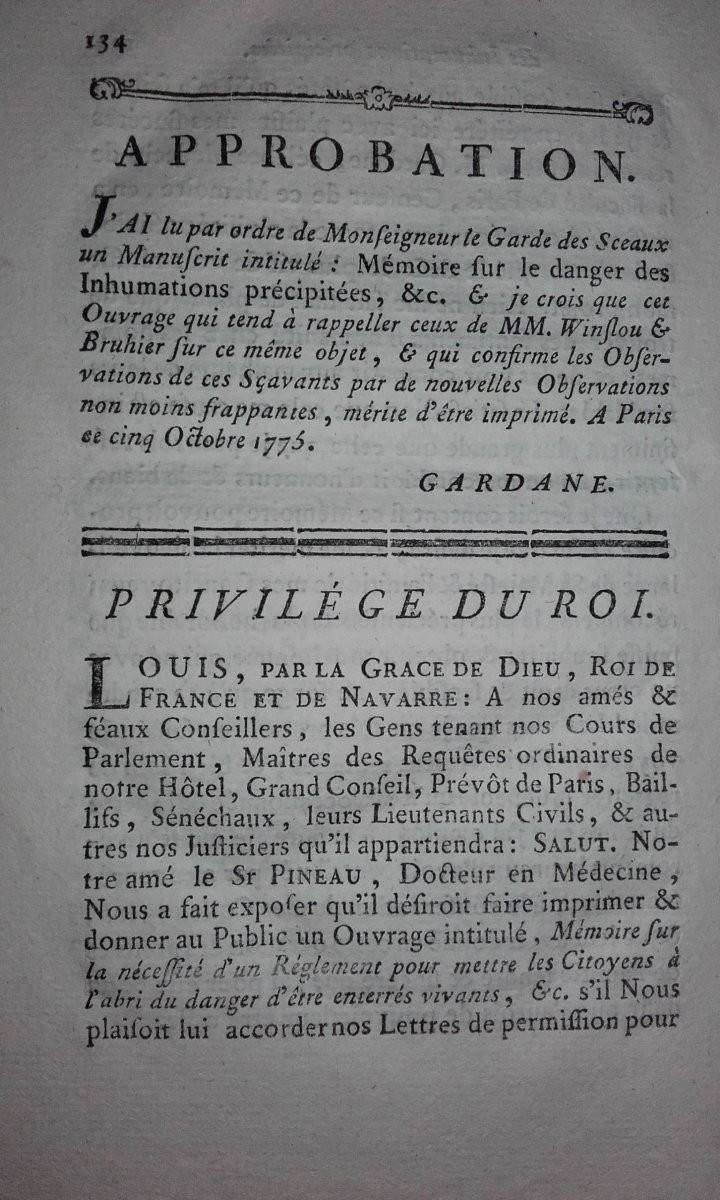 1776 Rare Curiosity: Medicine Memoir On The Danger Of Hasty Burials  -photo-4