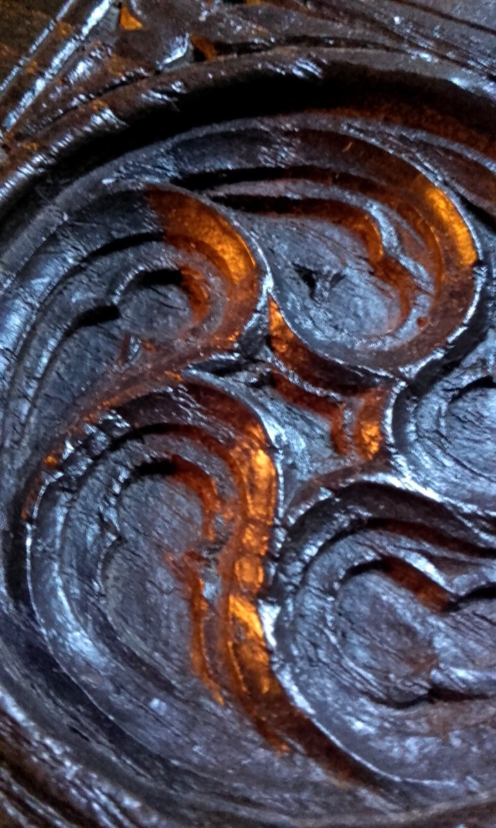 Gothic Oak Credenza Door Circa 1500-photo-1