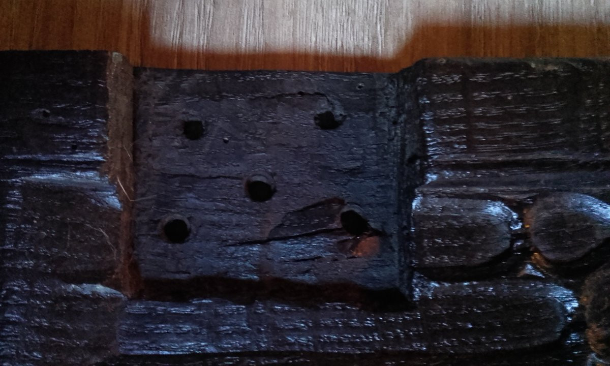 Gothic Oak Credenza Door Circa 1500-photo-7