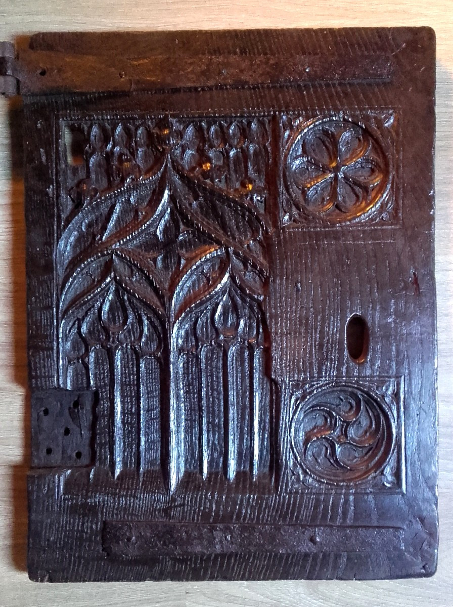 Gothic Oak Credenza Door Circa 1500