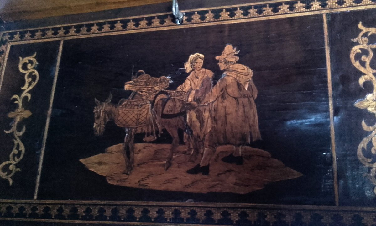 Ecritoire en marqueterie toutes faces de Sorrento-photo-7