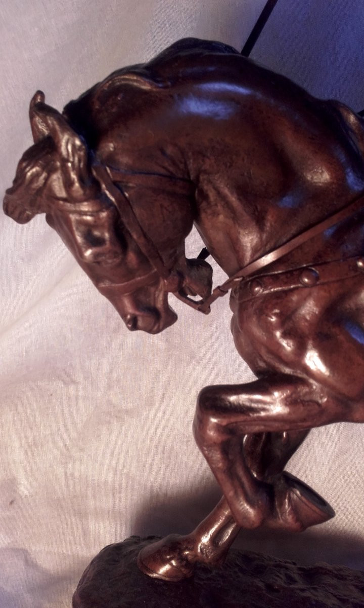 Bronze Statue Of Joan Of Arc On Horseback By Adrien Gaudez  -photo-2
