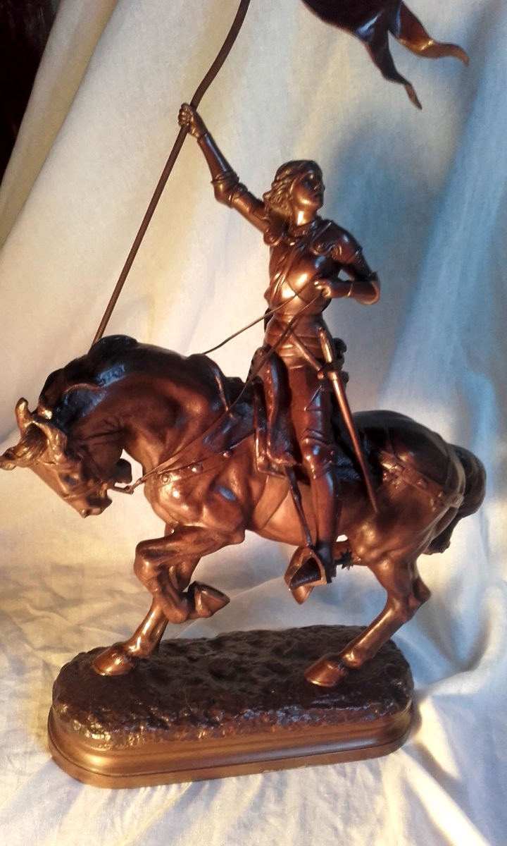 Bronze Statue Of Joan Of Arc On Horseback By Adrien Gaudez  -photo-7