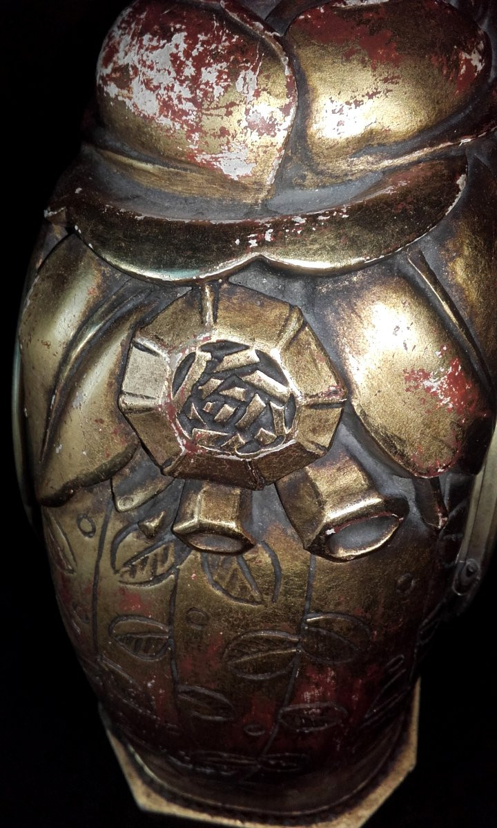 Art Deco Clock In Gilded Wood Dlg By Süe And Mare-photo-1