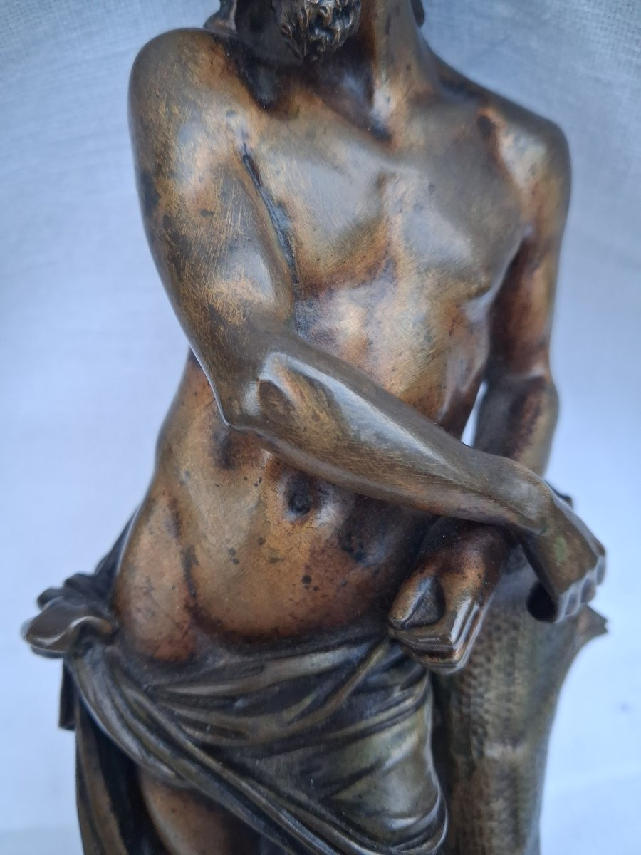 18th Century Christ At The Column In Bronze After François Duquesnoy-photo-3