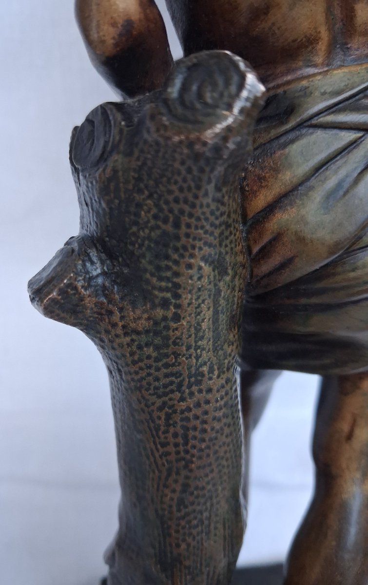 18th Century Christ At The Column In Bronze After François Duquesnoy-photo-4