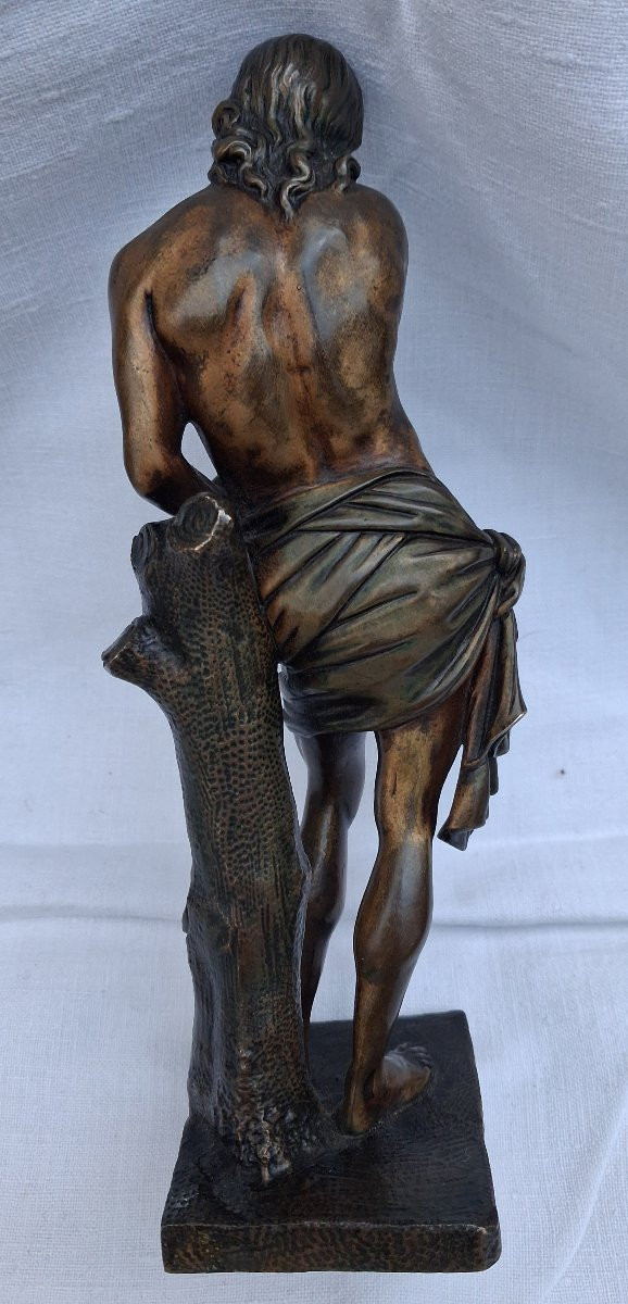 18th Century Christ At The Column In Bronze After François Duquesnoy-photo-8