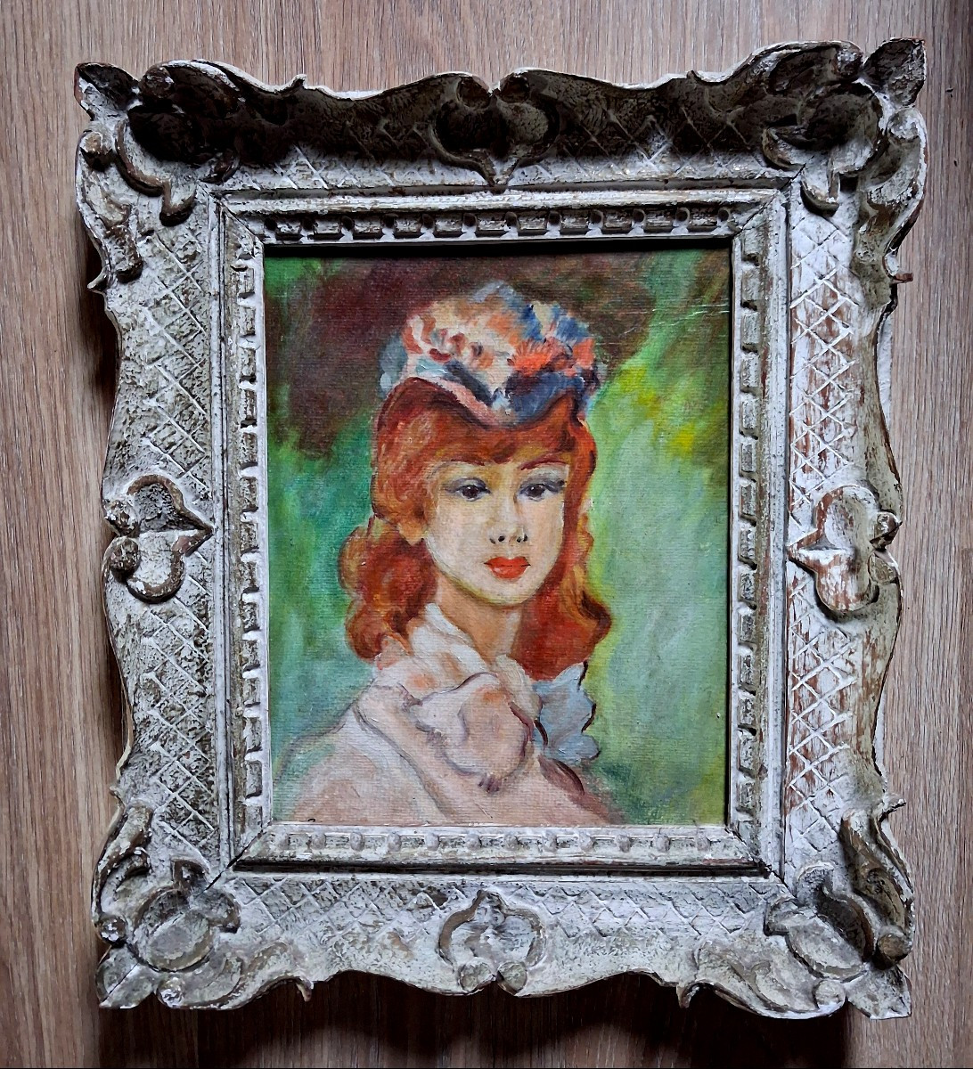 1917 Portrait Of A Young Woman Signed Puy