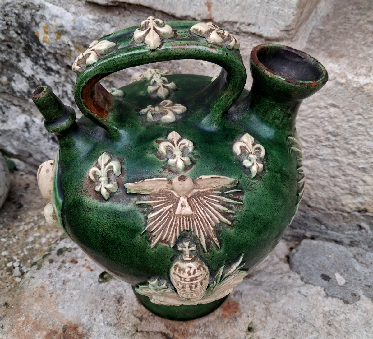 19th Century Goat Folk Art Fleur-de-lis-photo-2