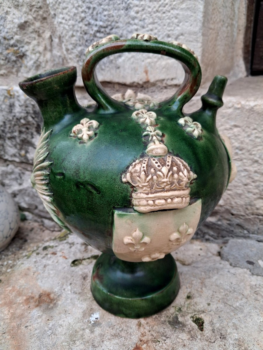 19th Century Goat Folk Art Fleur-de-lis-photo-3