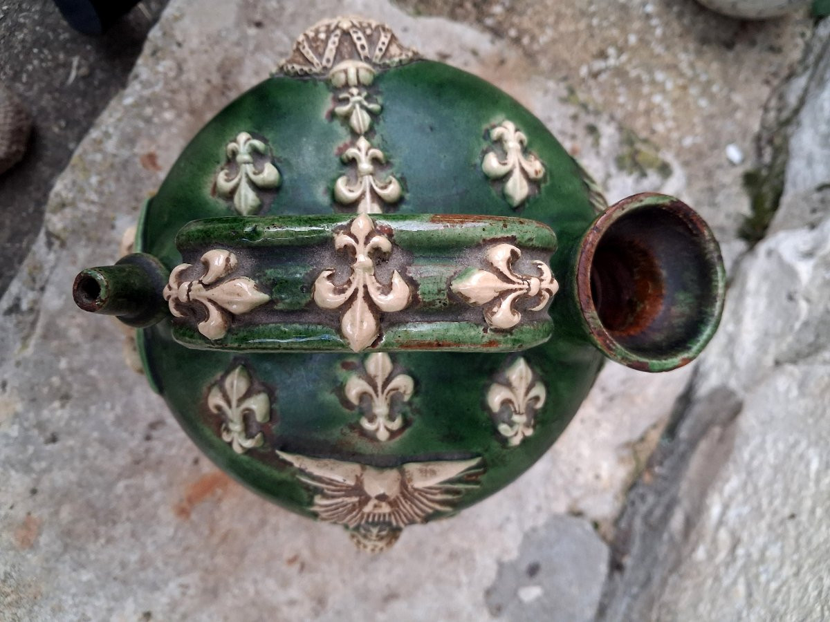 19th Century Goat Folk Art Fleur-de-lis-photo-2