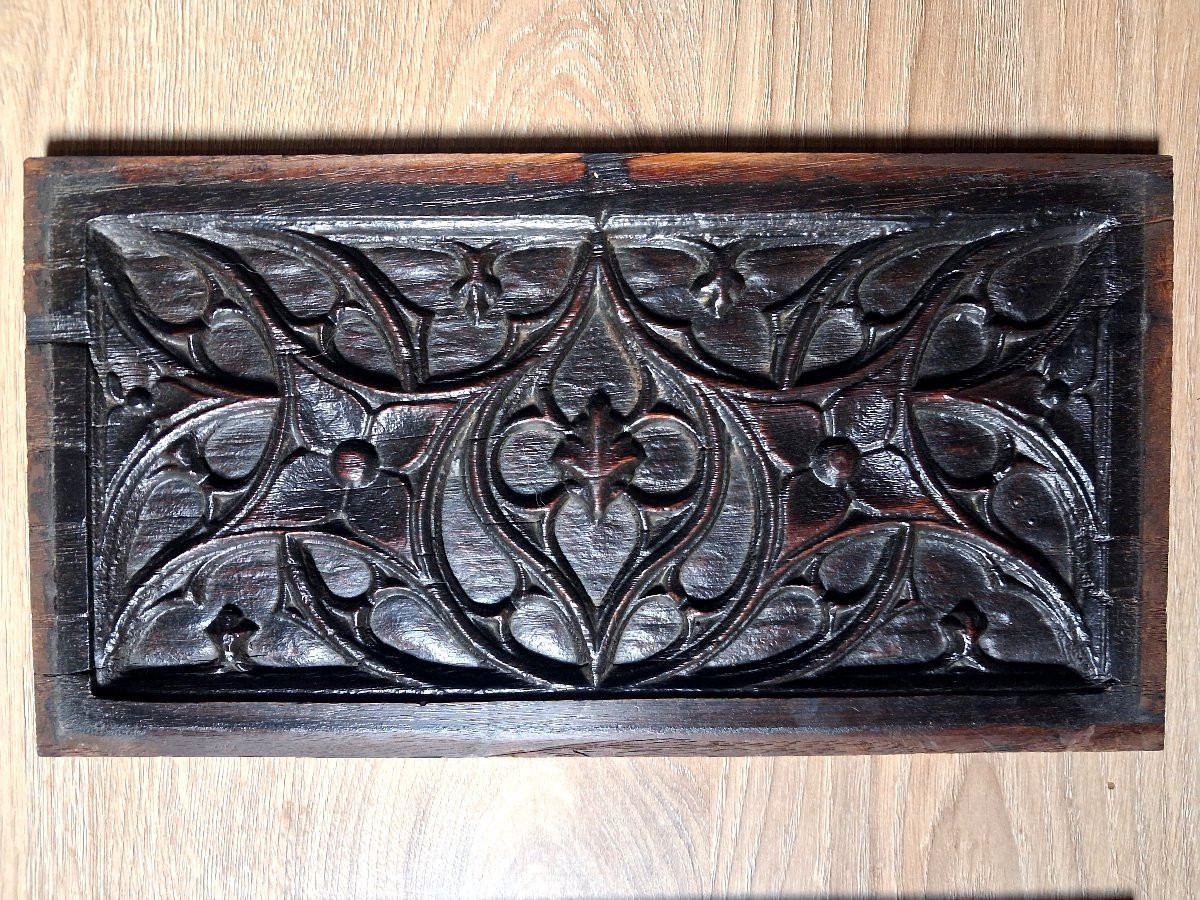 Pair Of 19th-century Gothic Panels-photo-2