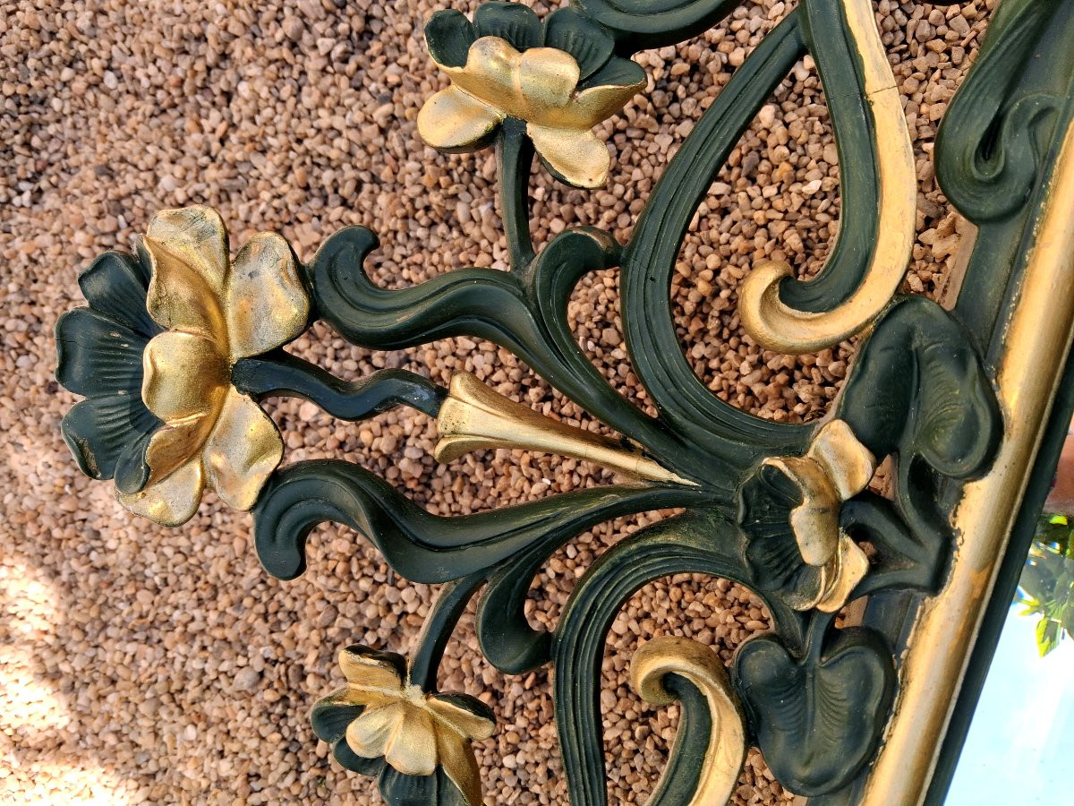 Art Nouveau Miroir Biseauté Trapézoidal Nouille-photo-1